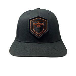 No Shave Life Apparel Beard Company Snapback Hat Cap Embroidered Dad Logo Black